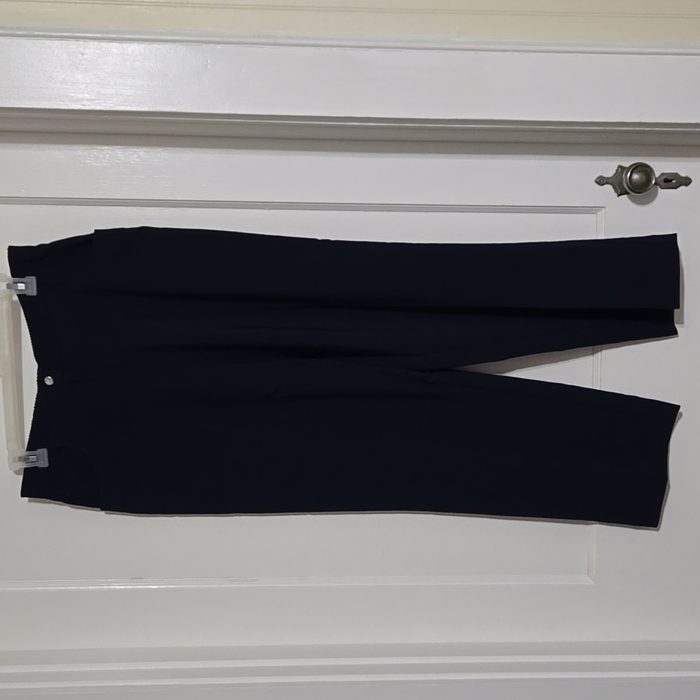 Blair Ladies Navy Blue, Flat Front, Back Elastic Waist Trousers, 14P